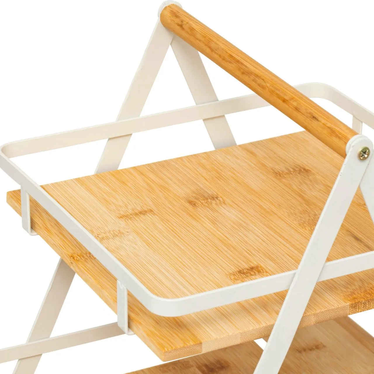 5 Five Simply Smart Etagère cuisine transportable en bois 2 niveaux avec anse (H29 cm) Ordera he Blanc New