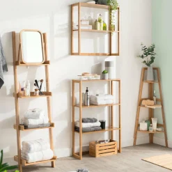 ATMOSPHERA Etagère d'angle bambou (H103 cm) Siao Naturel
