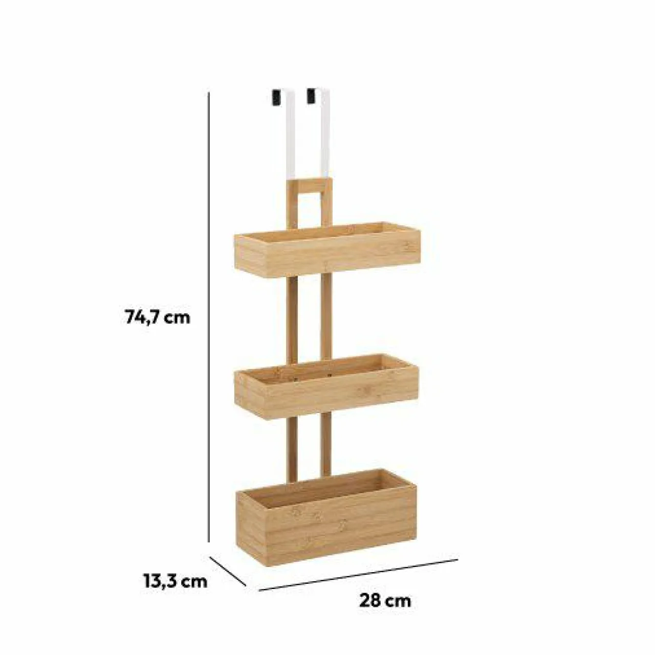 ATMOSPHERA Etagère de porte 3 niveaux (H74 cm) Bambou Naturel New