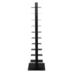 EMINZA Etagère de rangement 10 niveaux (H150 cm) Bibliothèque Book Noir Best