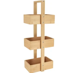 TENDANCE Etagère de salle de bain 3 niveaux (H66 cm) Bambou Naturel Clearance