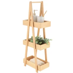 TENDANCE Etagère en bois 3 niveaux (H80 cm) Pyramide Naturel Outlet