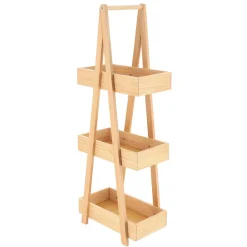 TENDANCE Etagère en bois 3 niveaux (H80 cm) Pyramide Naturel Outlet