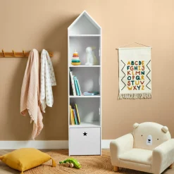 EMINZA Etagère enfant bois 4 niveaux (H154 cm) Stars Blanc Best