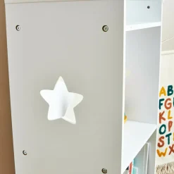 EMINZA Etagère enfant bois 4 niveaux (H154 cm) Stars Blanc Best
