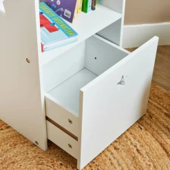 EMINZA Etagère enfant bois 4 niveaux (H154 cm) Stars Blanc Best