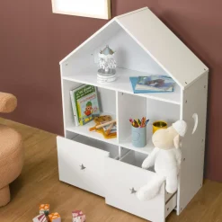 EMINZA Etagère enfant bois 3 niveaux (H97 cm) Stars Blanc Outlet
