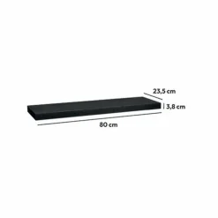 ATMOSPHERA Etagère murale en bois (80 cm) Fixy e Noir Best