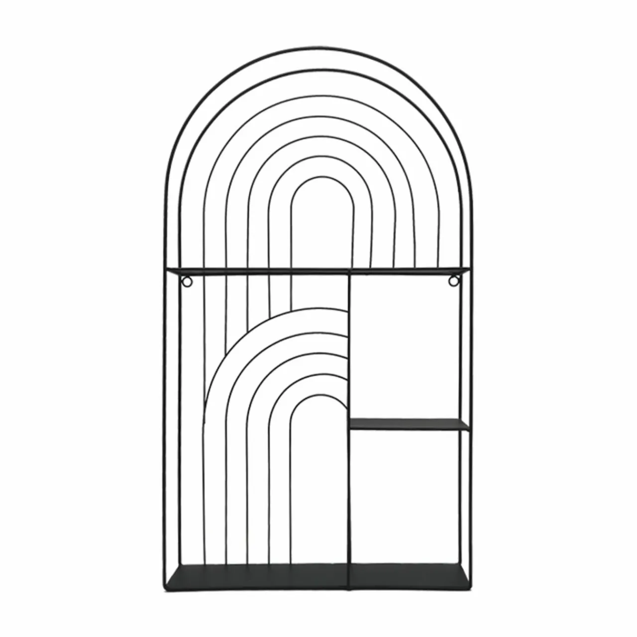 EMINZA Etagère murale métal 3 plateaux (H70 cm) Tiggy Noir Clearance