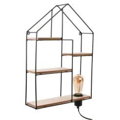 THE HOME DECO LIGHT Etagère murale (30 x H50 cm) Lum Maison e Noir New