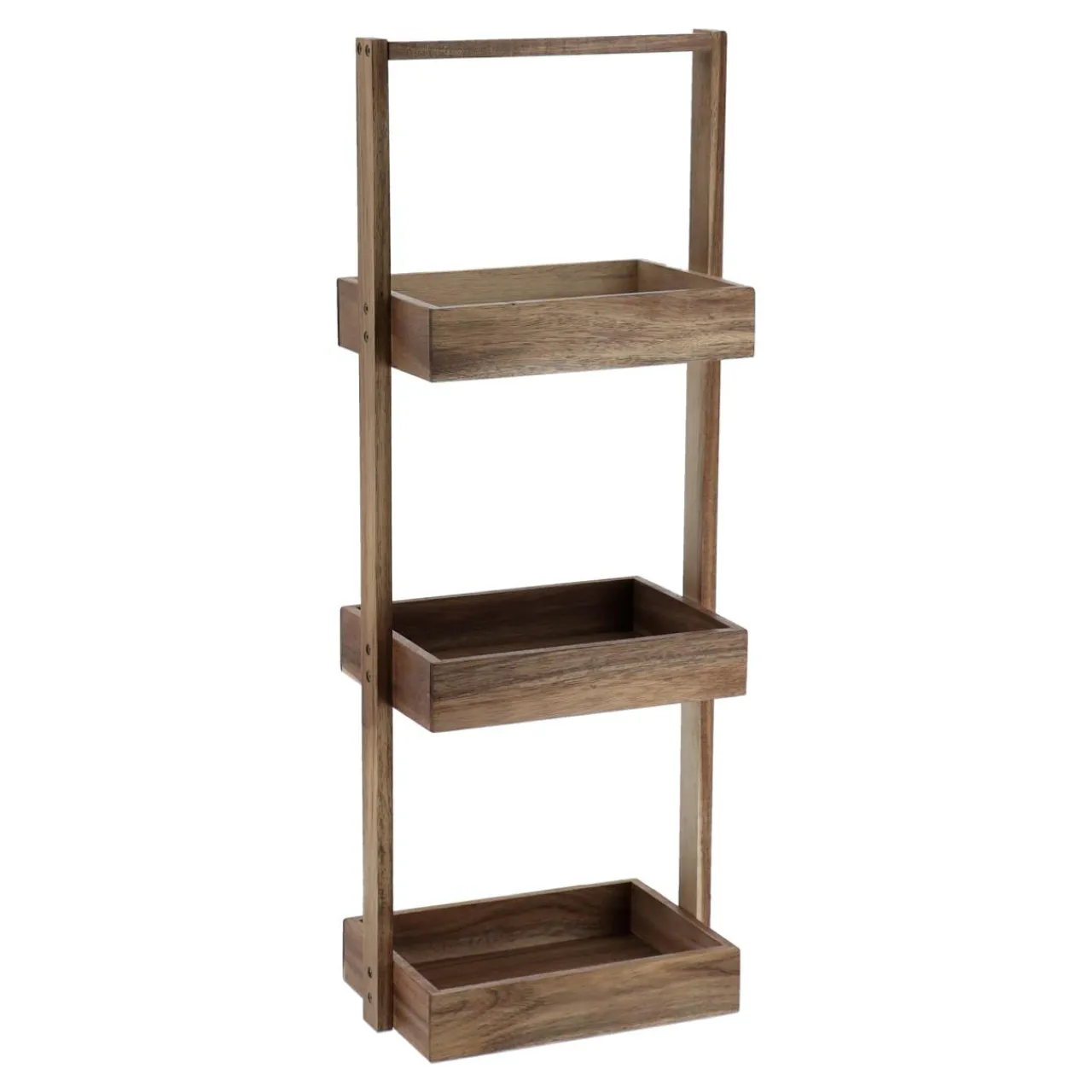 TENDANCE Etagère 3 niveaux bois d'acacia (H70 cm) Lina Marron Clearance
