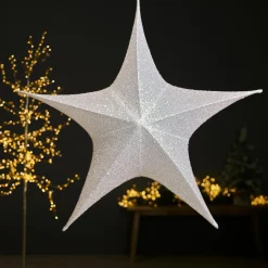 KAEMINGK Etoile de Noël à suspendre (D80 cm) Christmas pailleté Irisé Blanc irisé Hot