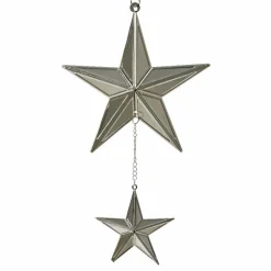 KAEMINGK Etoile de Noël à suspendre (H21 cm) Duo Argent Sale
