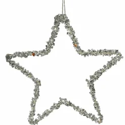 KAEMINGK Etoile de Noël à suspendre (H15 cm) Gily Argent New