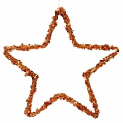 KAEMINGK Etoile de Noël à suspendre (H15 cm) Tyla Noix de pécan Brun gingembre