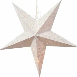 KAEMINGK Etoile lumineuse à suspendre (H60 cm) Origami Blanc et Blanc chaud Clearance