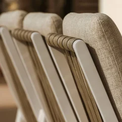 MOBELLIA Fauteuil de jardin aluminium Long Beach cendré Blanc New