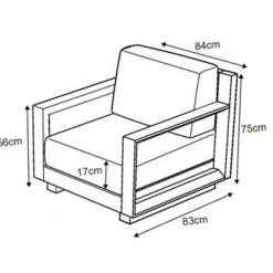 MOBELLIA Fauteuil de jardin détente en aluminium Elba Blanc et beige Blanc - Beige