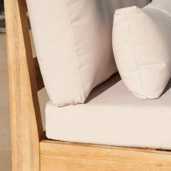 MOBELLIA Fauteuil de jardin en bois d'acacia Bornéo Sable Clearance