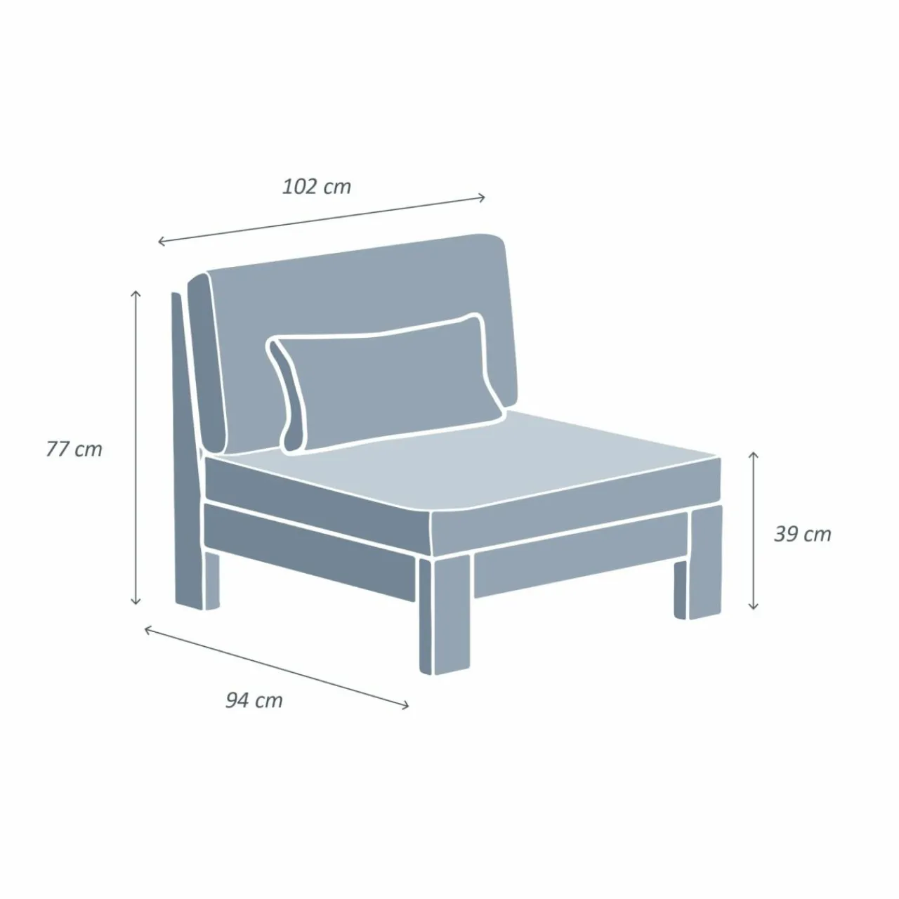 MOBELLIA Fauteuil de jardin en bois d'acacia Bornéo Sable Clearance