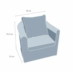 MOBELLIA Fauteuil de jardin en résine tressée Calvi Blanc et taupe Tressé Blanc - Taupe Best