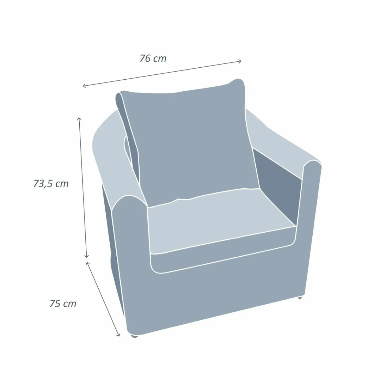 MOBELLIA Fauteuil de jardin en résine tressée Calvi Blanc et taupe Tressé Blanc - Taupe Best