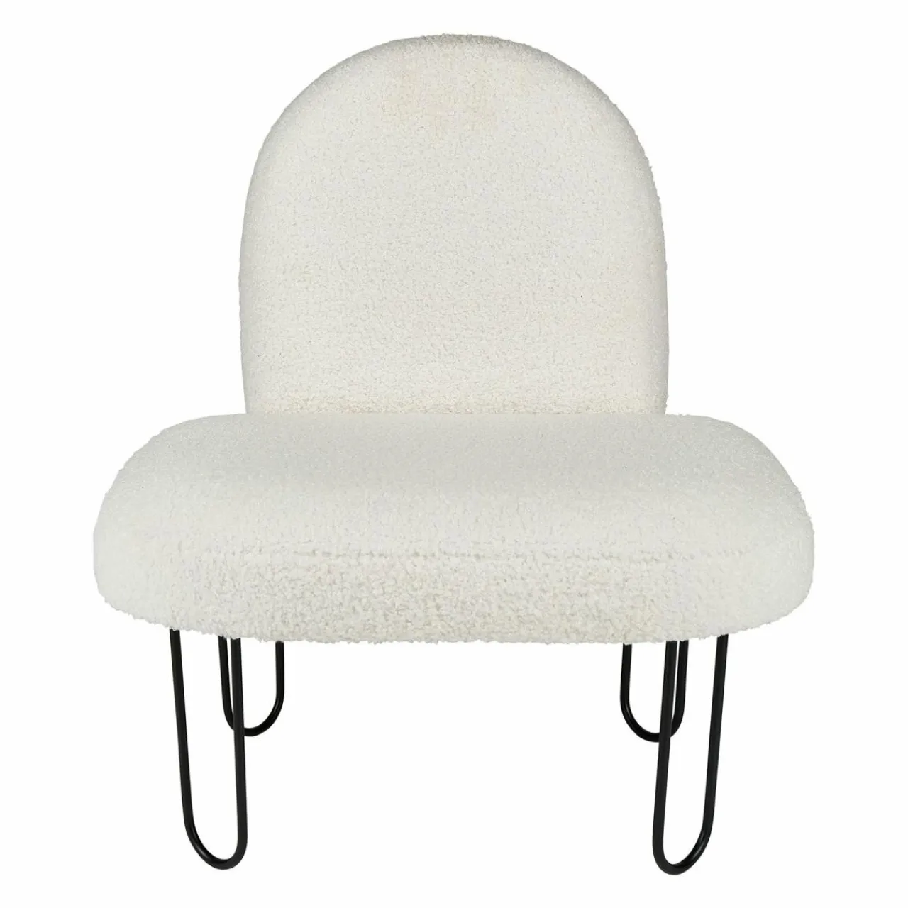 OSTARIA Fauteuil enfant bouclette (H50 cm) Augustin Blanc New