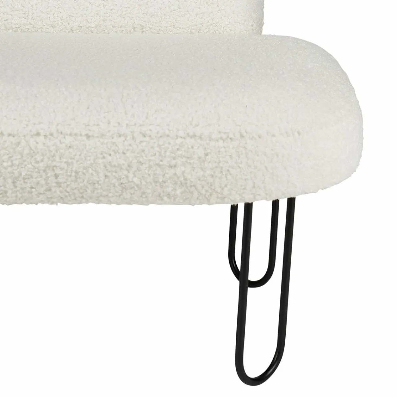 OSTARIA Fauteuil enfant bouclette (H50 cm) Augustin Blanc New