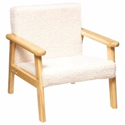 Atmosphera createur d'interieur for kids Fauteuil enfant bouclette (H46 cm) Basile Ecru Online