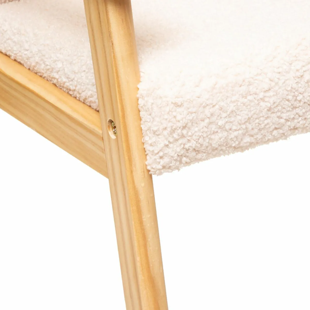 Atmosphera createur d'interieur for kids Fauteuil enfant bouclette (H46 cm) Basile Ecru Online