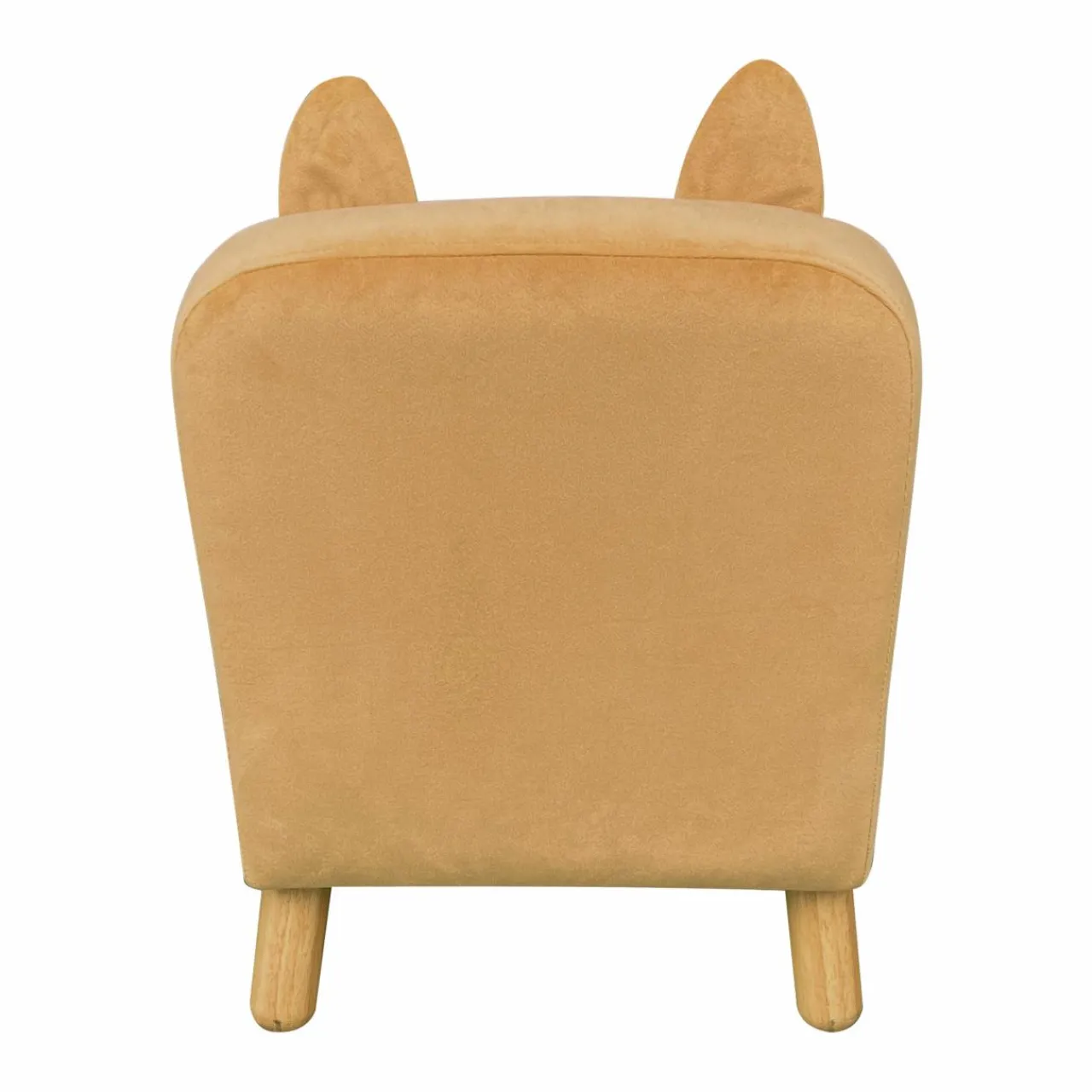 EMINZA Fauteuil velours enfant (H50 cm) Hippo Jaune ocre Clearance