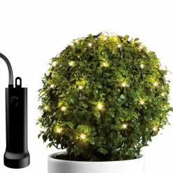 KAEMINGK Filet lumineux à piles D50 cm 84 LED Durawise Blanc chaud Discount