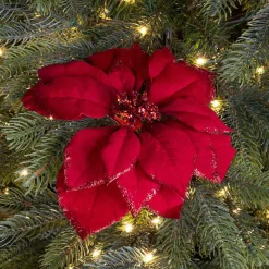 KAEMINGK Fleur décorative sur pince (D24 cm) Bella Rouge Discount