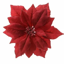KAEMINGK Fleur décorative sur pince (D24 cm) Bella Rouge Discount