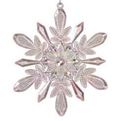 KAEMINGK Flocon de Neige à suspendre (H14 cm) Glacé Rose Discount