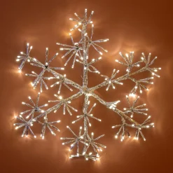KAEMINGK Flocon de Noël lumineux 192 LED (H48 cm) Flash Blanc chaud Best