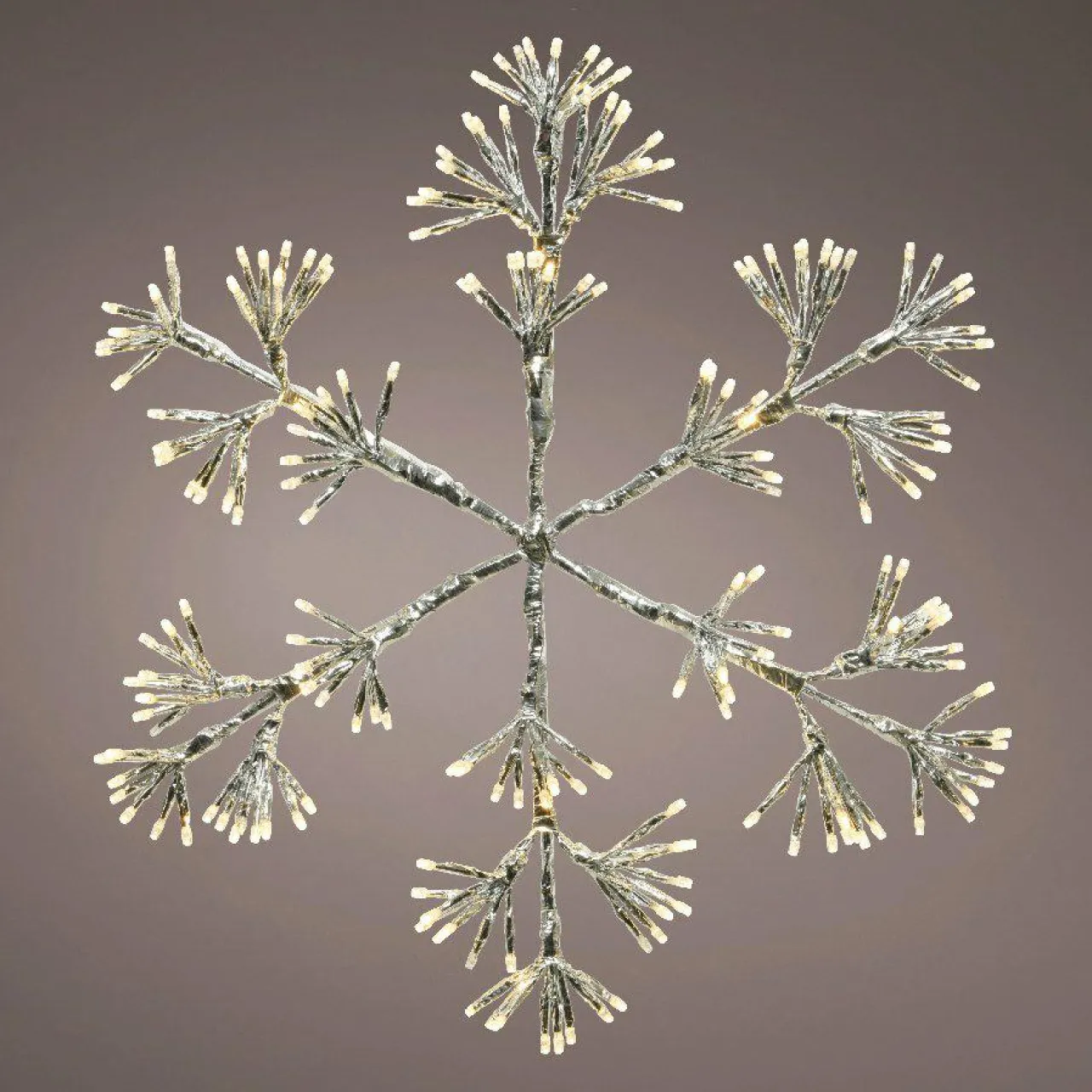 KAEMINGK Flocon de Noël lumineux 192 LED (H48 cm) Flash Blanc chaud Best