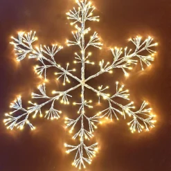 KAEMINGK Flocon de Noël lumineux 336 LED (H78 cm) Flash Blanc chaud Hot