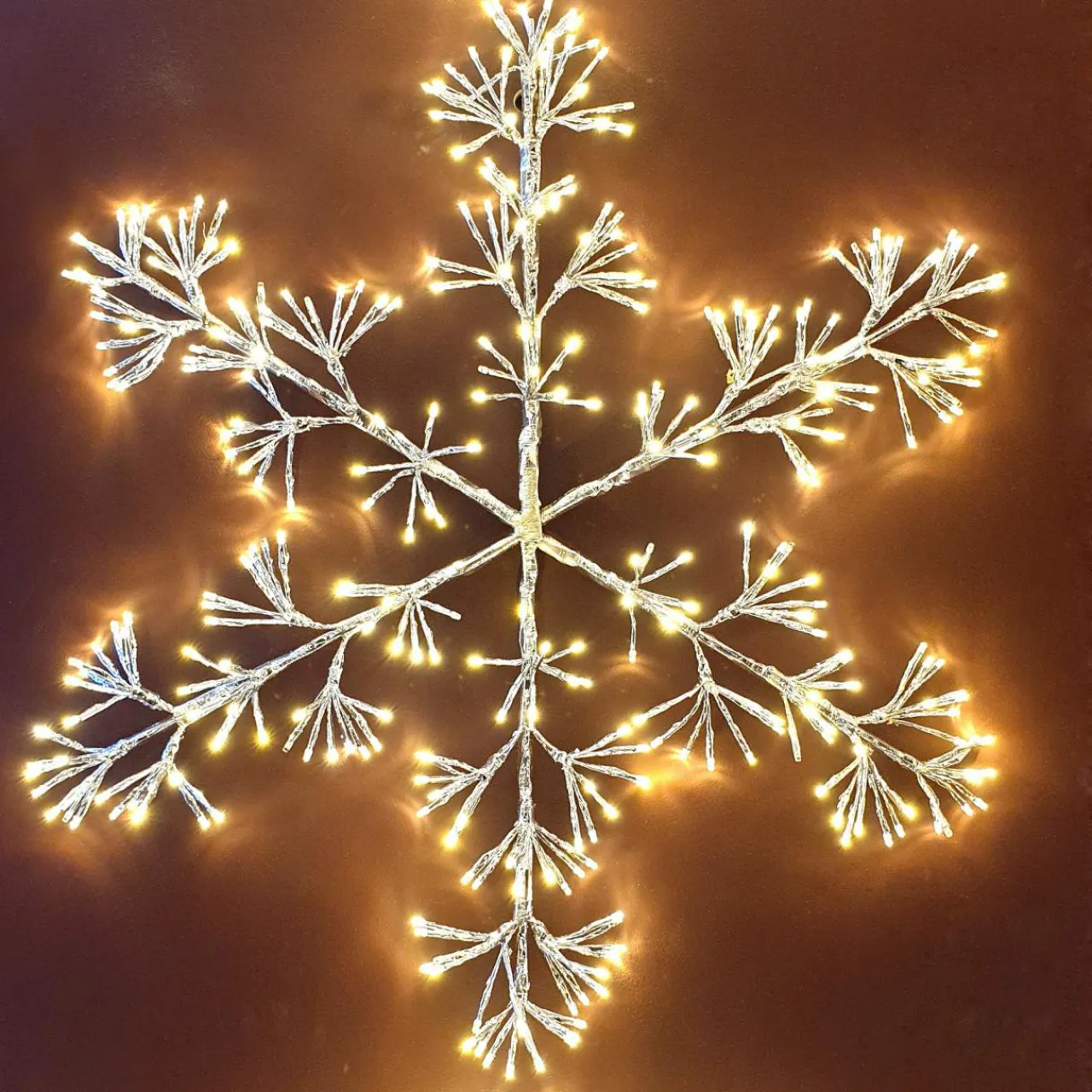 KAEMINGK Flocon de Noël lumineux 336 LED (H78 cm) Flash Blanc chaud Hot