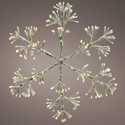 KAEMINGK Flocon de Noël lumineux 336 LED (H78 cm) Flash Blanc chaud Hot