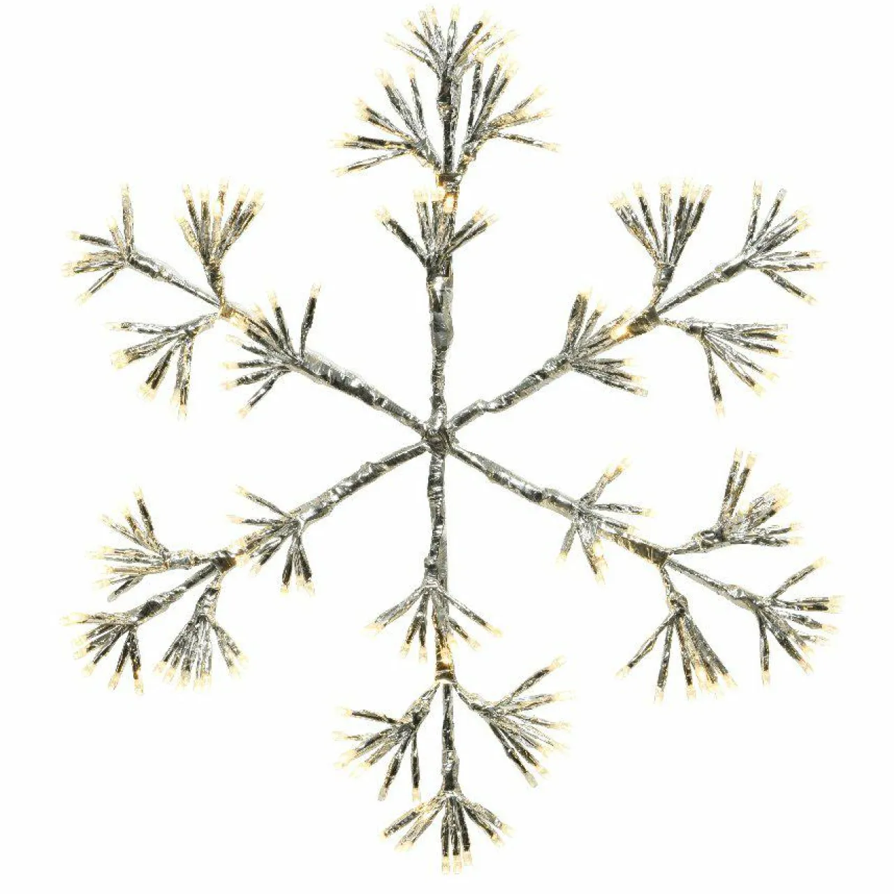 KAEMINGK Flocon de Noël lumineux 336 LED (H78 cm) Flash Blanc chaud Hot