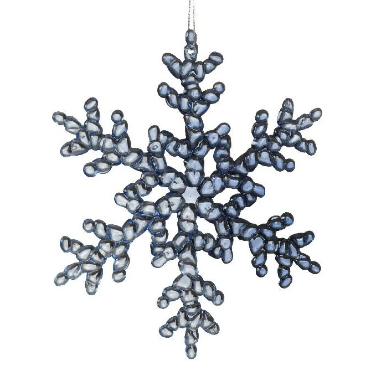 KAEMINGK Flocon de Noël à suspendre (H15 cm) Givré bleuté Transparent Hot