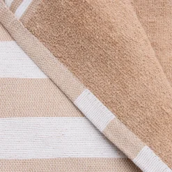 Fouta coton recyclé doublé éponge (100 x 200 cm) Coralia Beige Hot