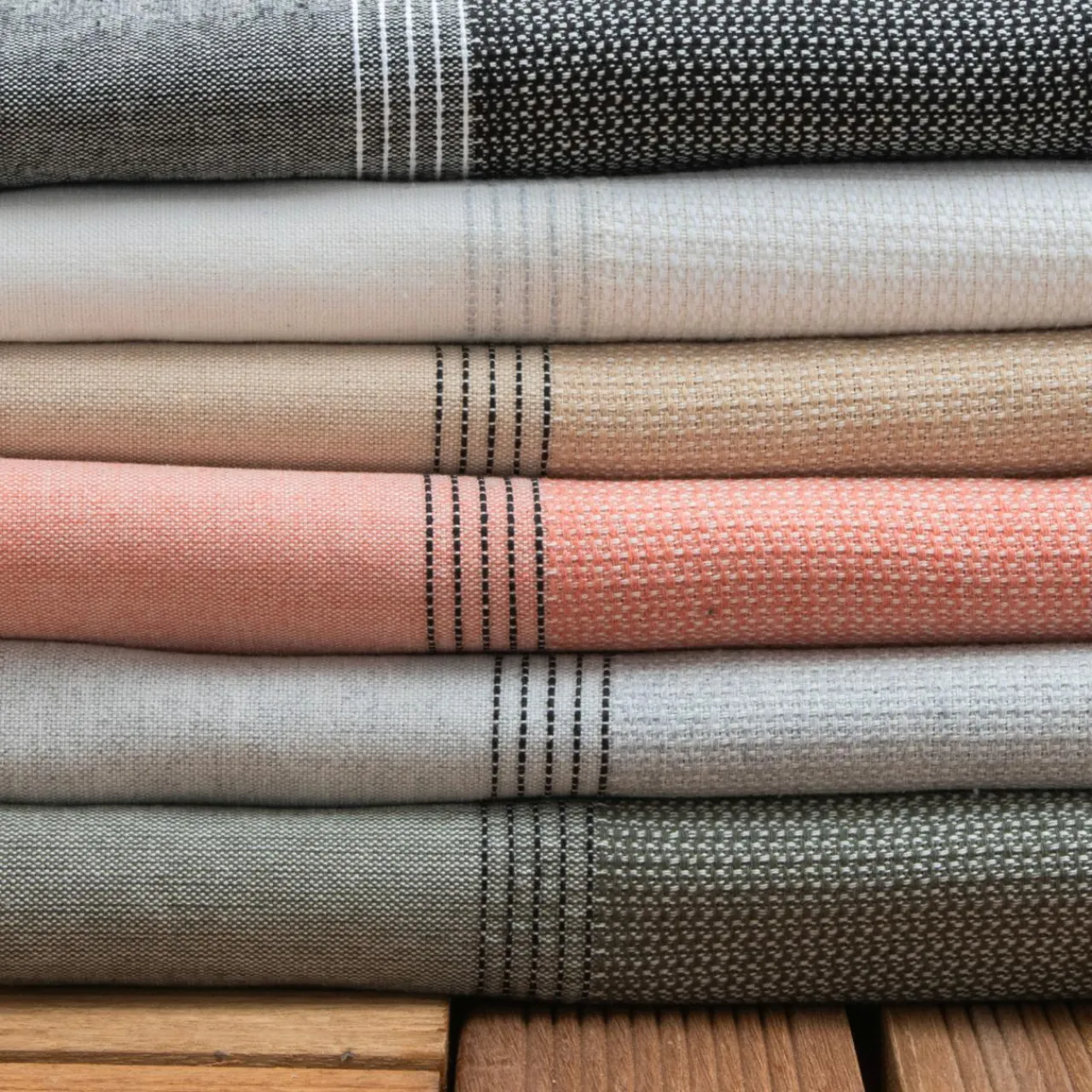 Fouta coton recyclé (100 x 200 cm) Beach e Gris Clearance