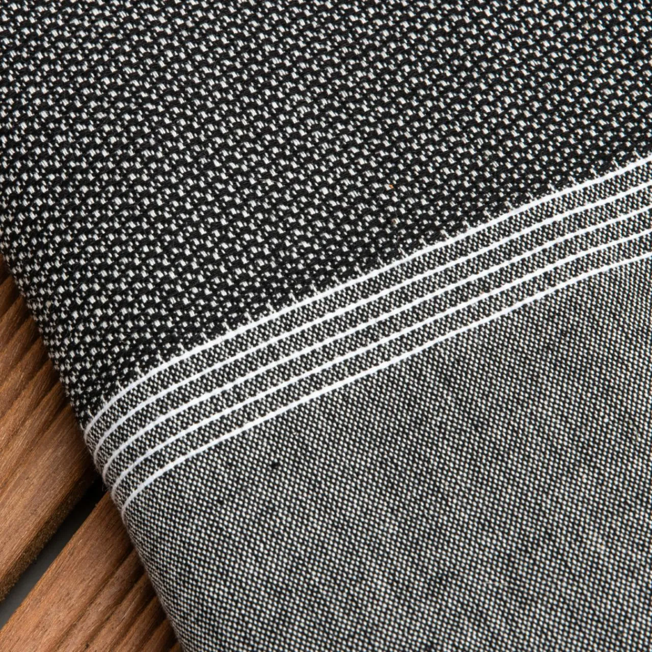 Fouta coton recyclé (100 x 200 cm) Beach e Noir Outlet