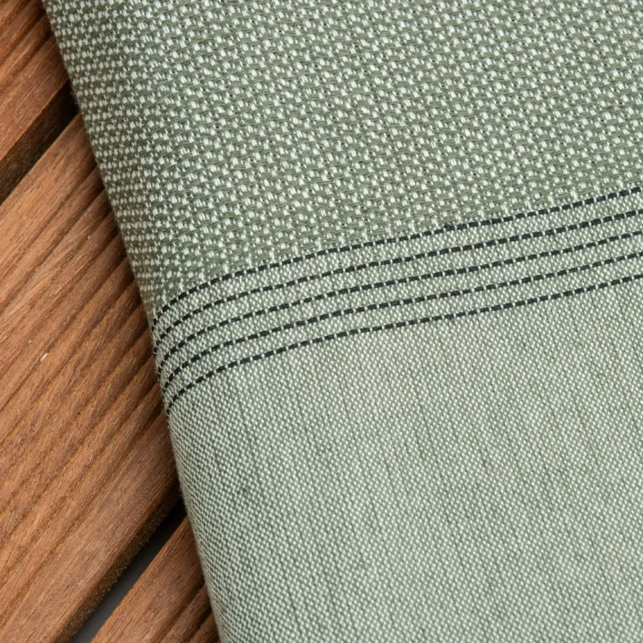 Fouta coton recyclé (100 x 200 cm) Beach Vert kaki Hot