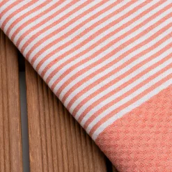 Fouta coton recyclé (100 x 200 cm) Océane Corail Orange