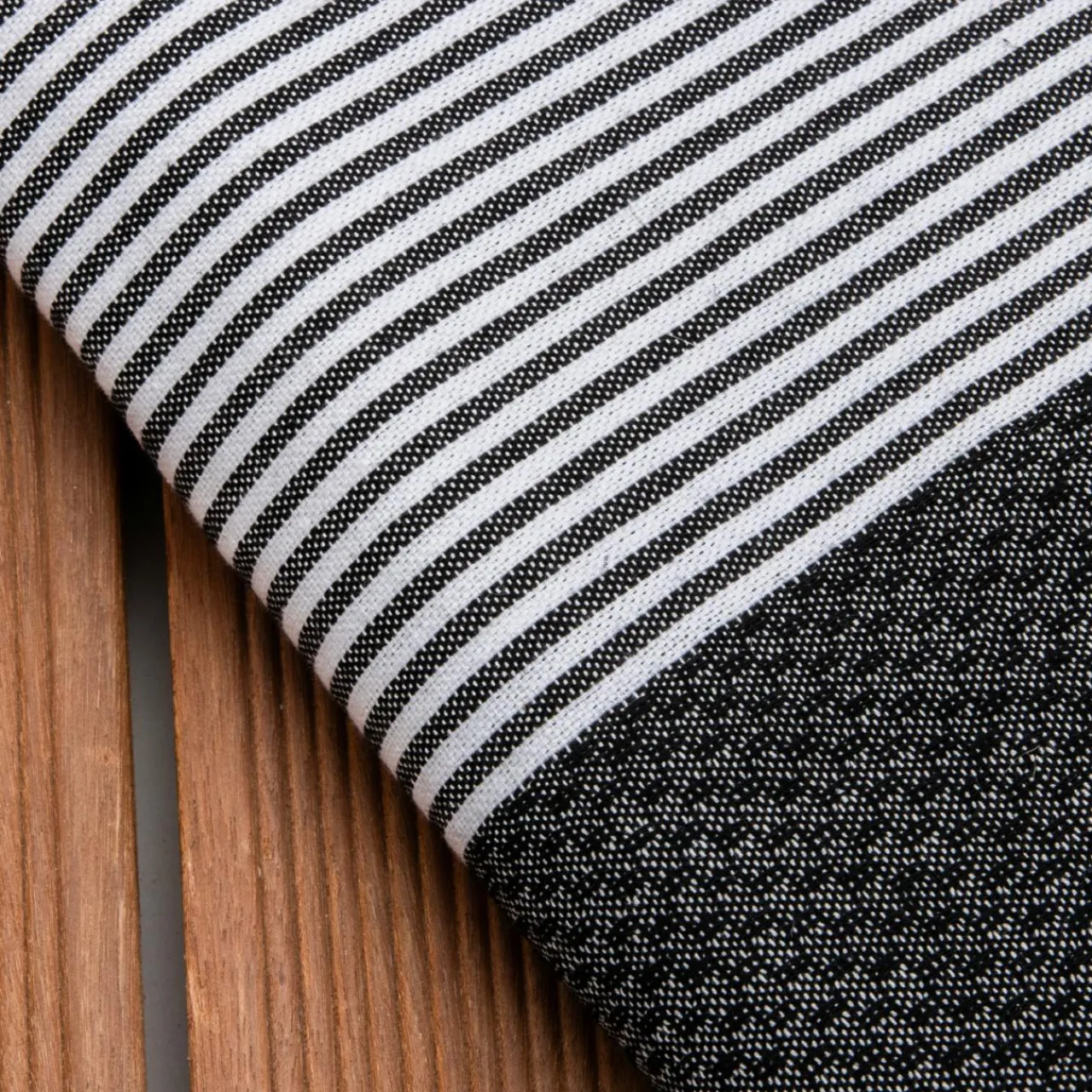 Fouta coton recyclé (100 x 200 cm) Océane e Noir Hot
