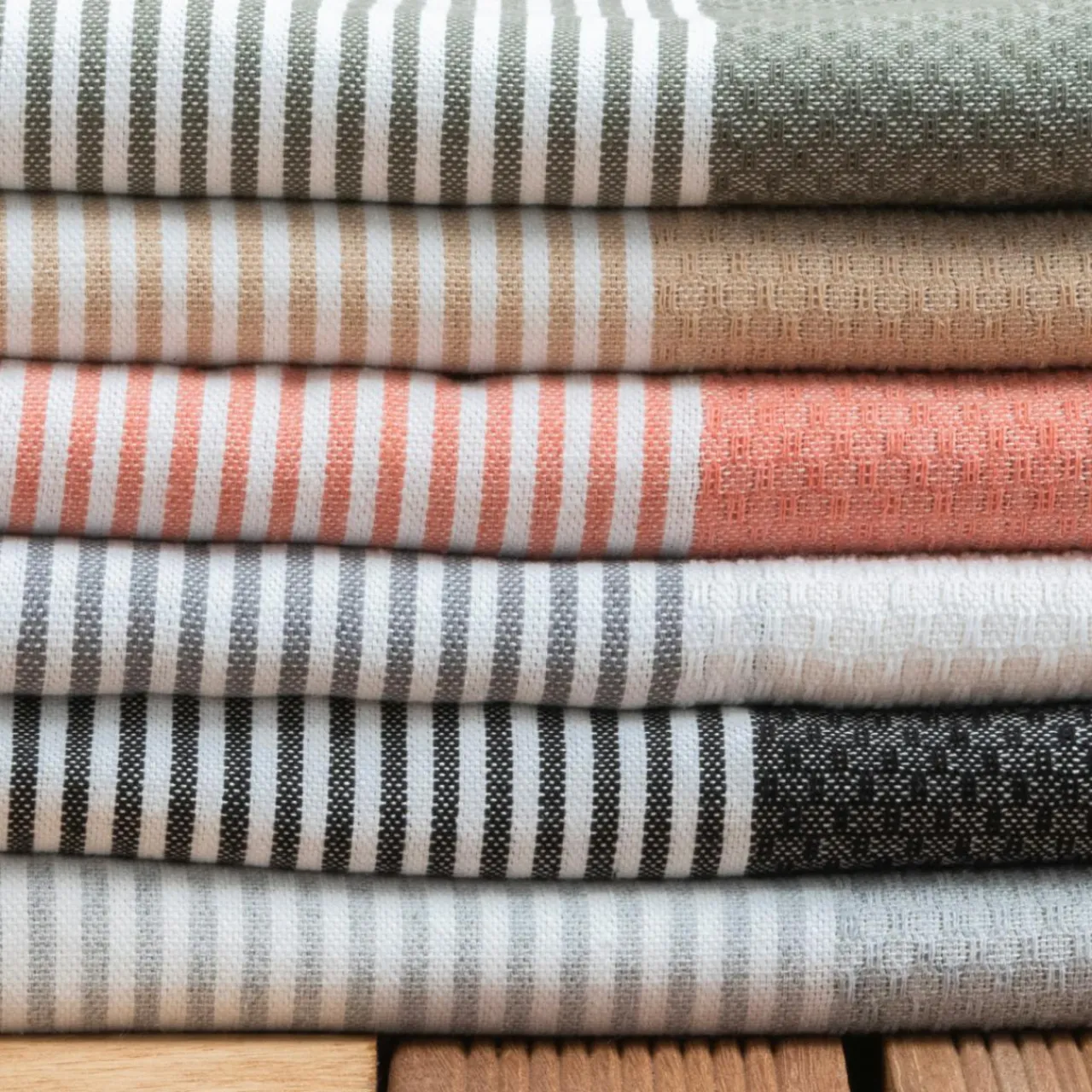 Fouta coton recyclé (100 x 200 cm) Océane Vert kaki Online