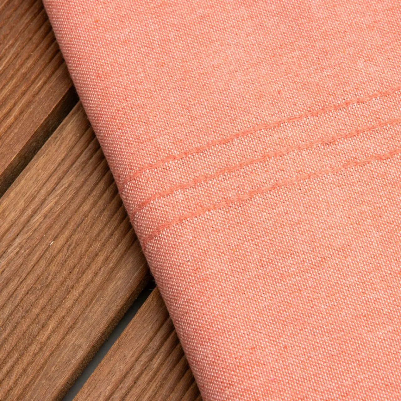 Fouta coton recyclé (100 x 200 cm) Sunshine Corail Orange Hot